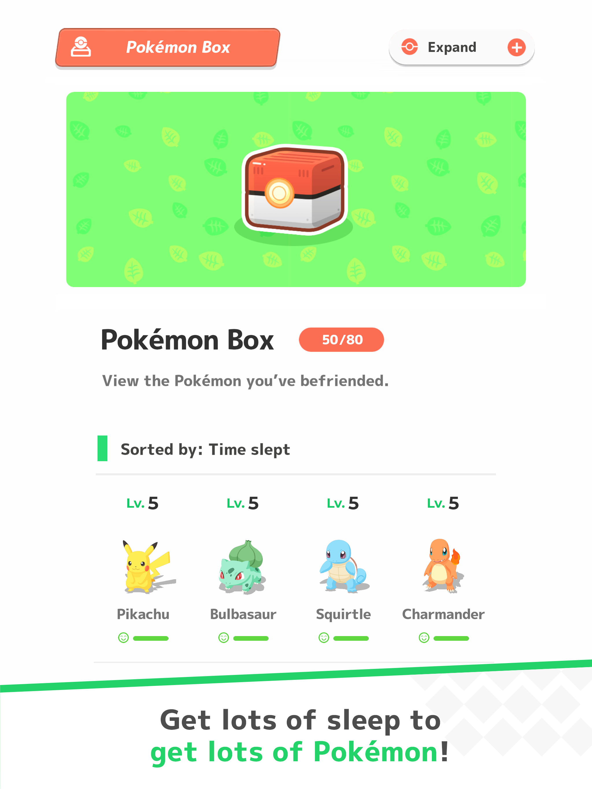 Pokémon Sleep Game Screenshot