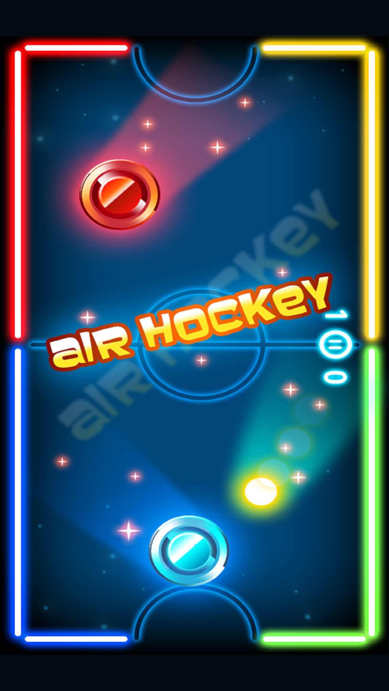Screenshot 1 of Neon Air Hockey - Campeonato extremo de IA 