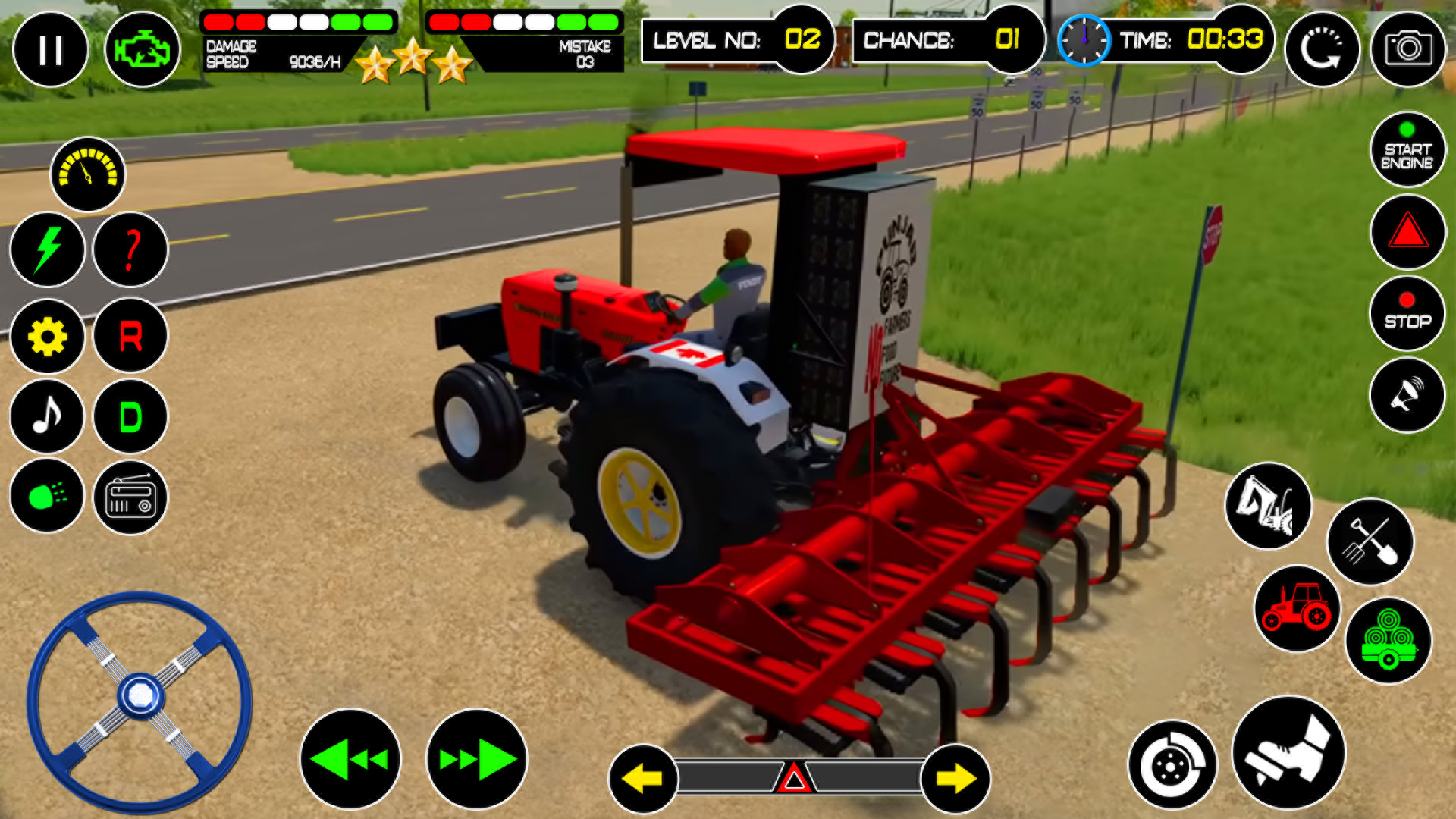 Cuplikan Layar Game Farming Tractor Driving Games