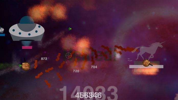 Screenshot of Extreme Unicorn Bacon Space Fighter X 3000 Unlimited