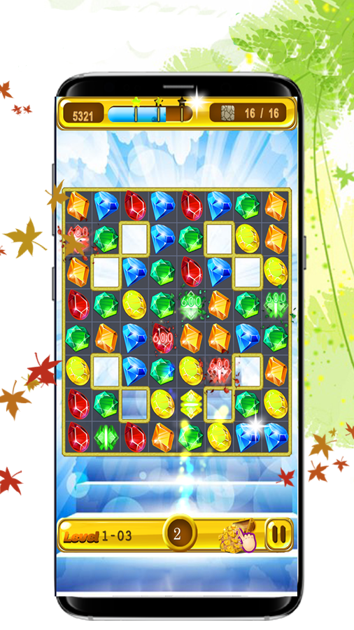 Screenshot of Jewels Temple Deluxe - Free Classic Match 3 Puzzle