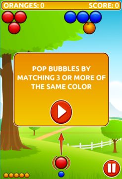 Orange Bubbles Game Screenshot