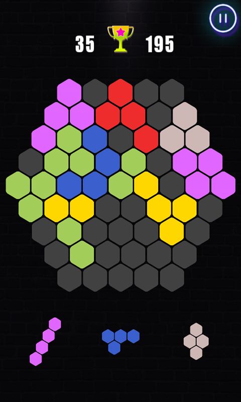 Screenshot of 퍼즐 고전을 차단 - 육각 퍼즐