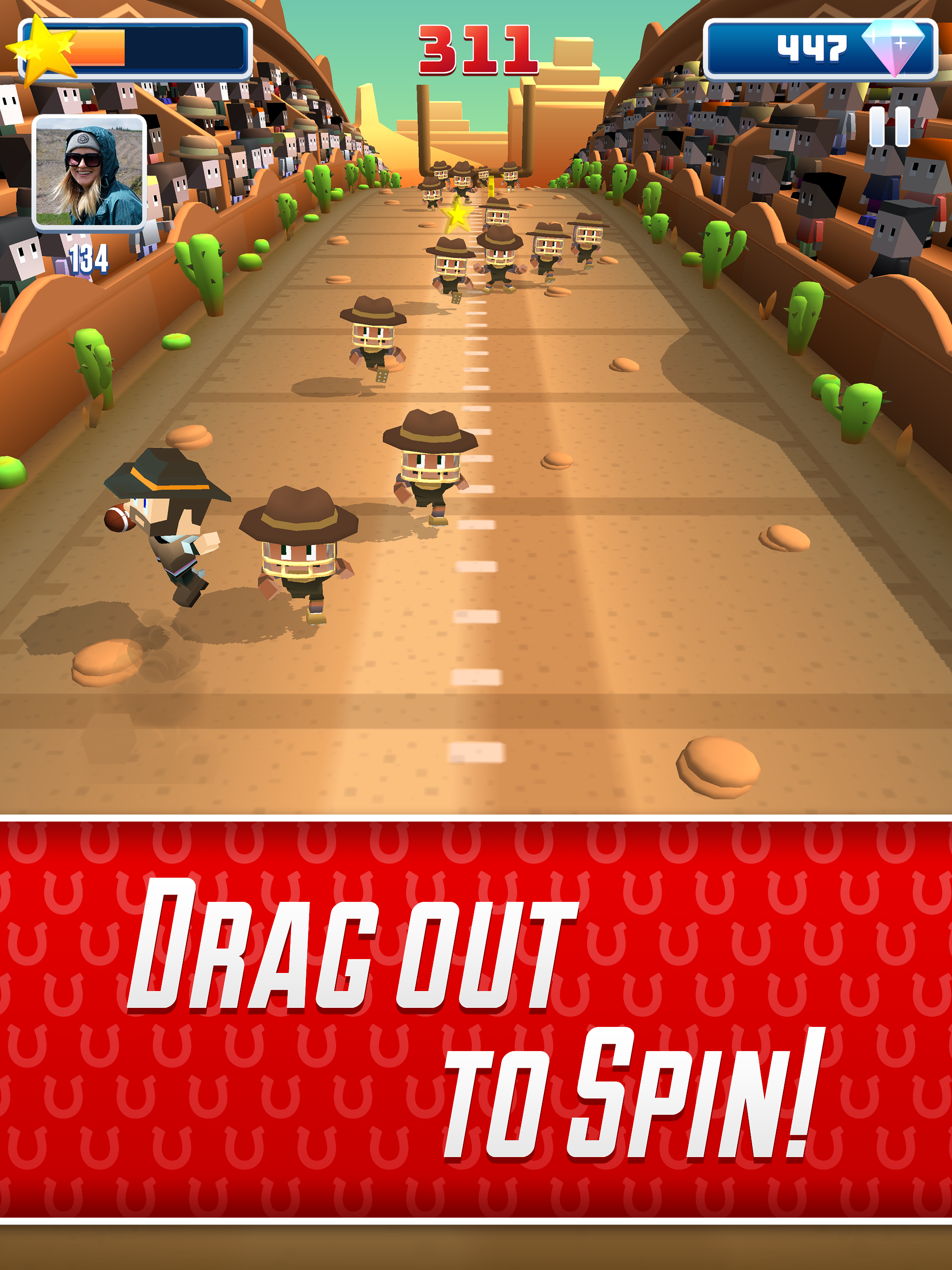 Captura de Tela do Jogo Blocky Touchdown