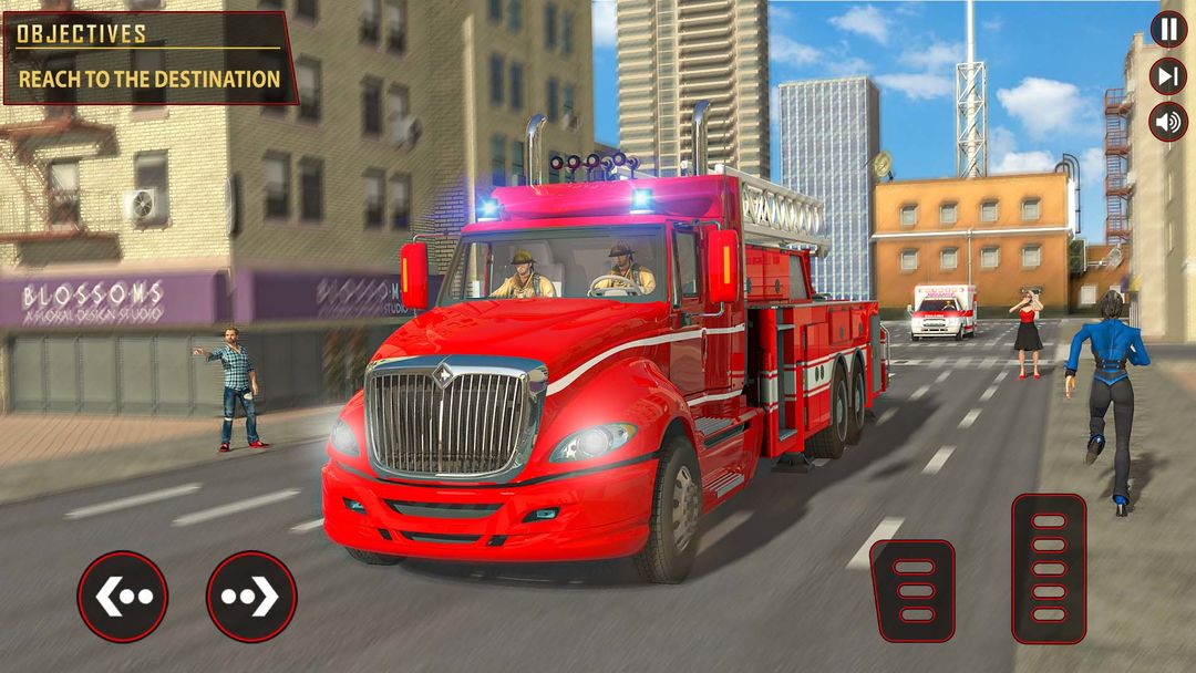 Firefighter Rescue Truck: 911遊戲截圖