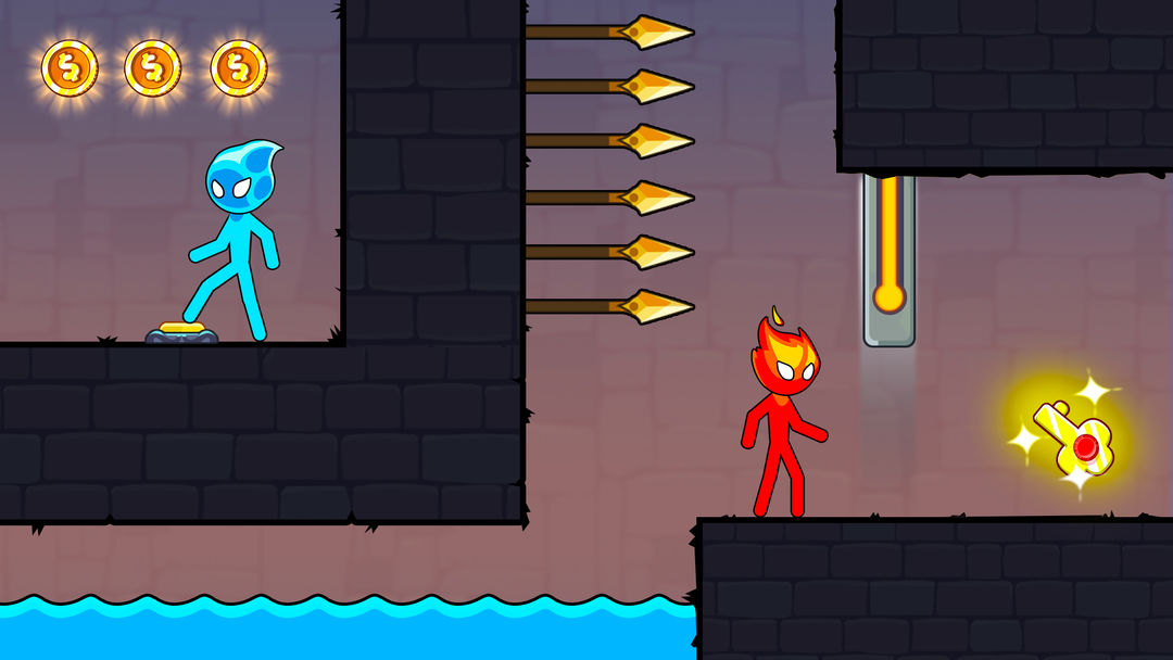 Stickman Red boy and Blue girl screenshot game