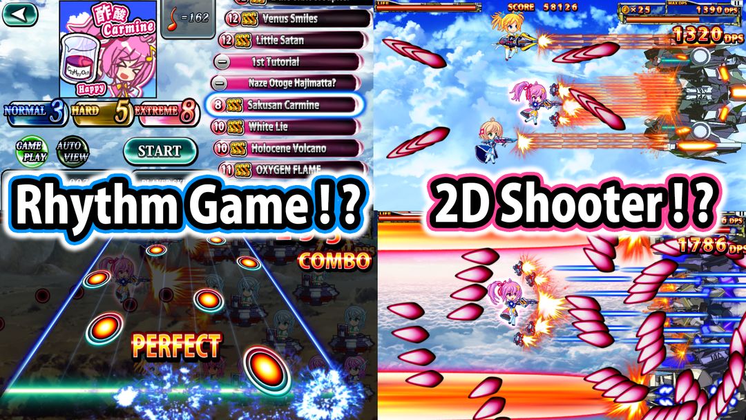 SOUND SHOOTING!! - Rhythm Action & 2D Shooter 게임 스크린 샷