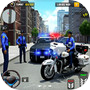Icon of Police Car Driving Cop Chase
