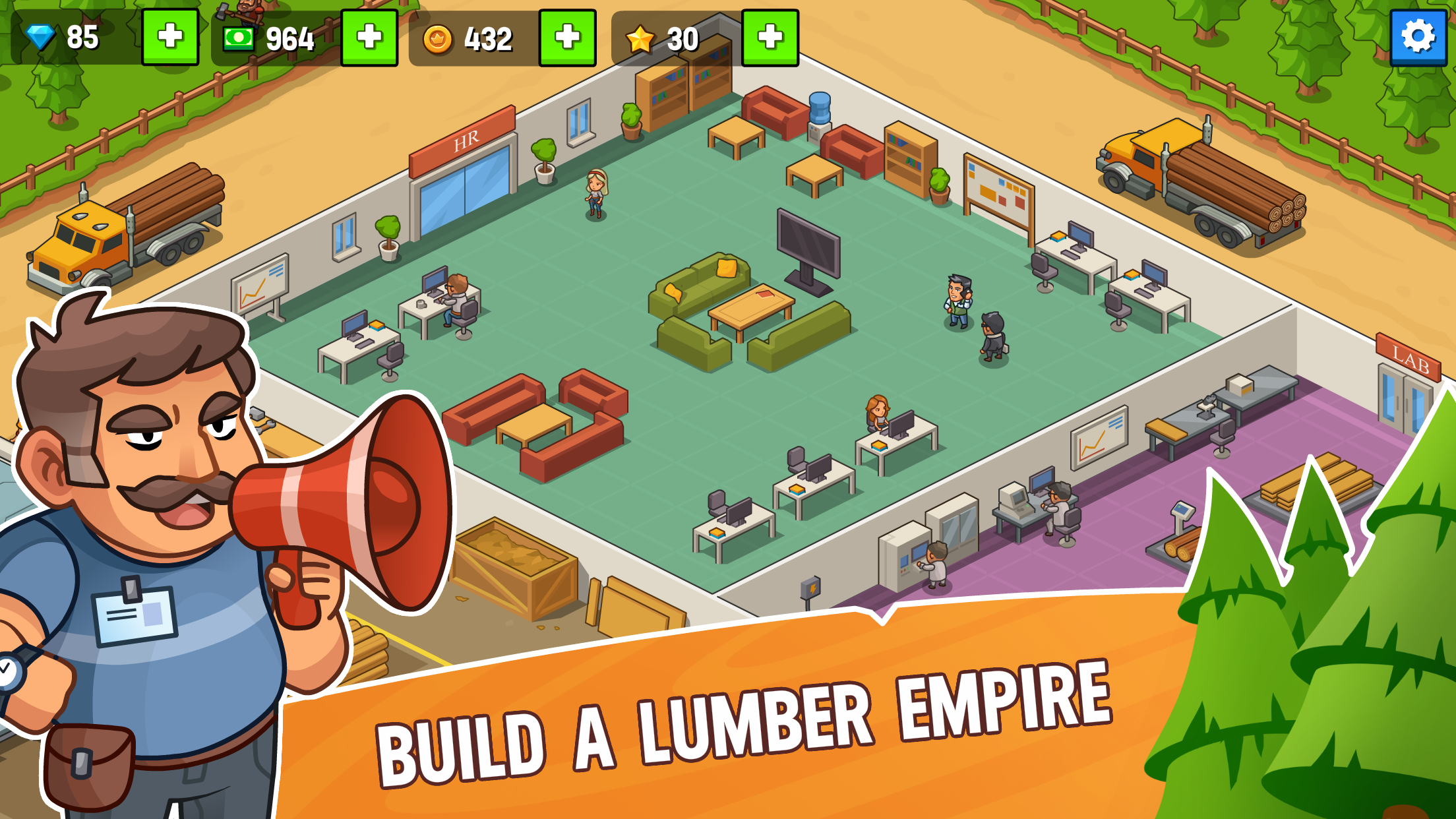 Lumber Inc Tycoon Game Screenshot