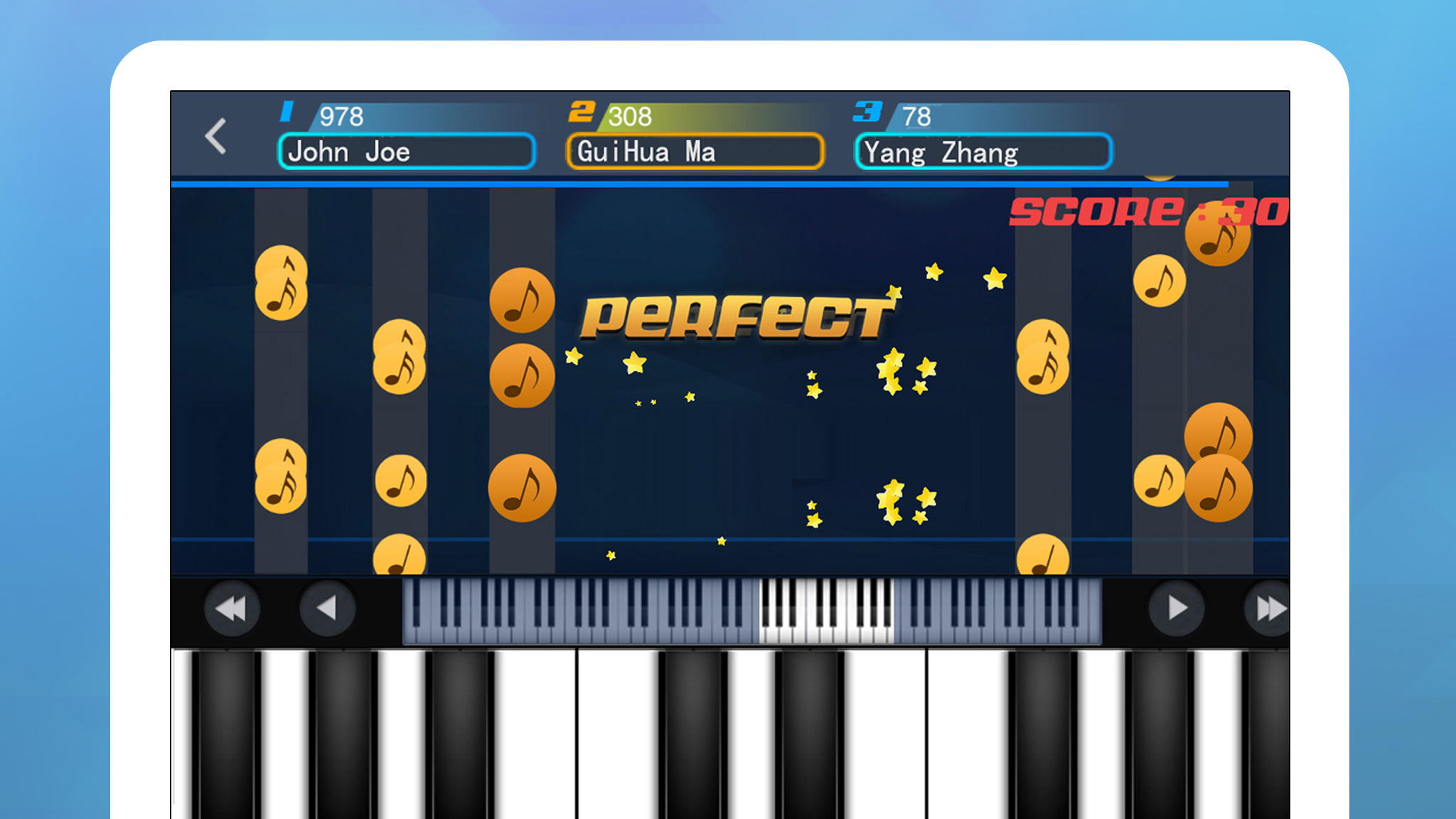 Perfect Piano Game Screenshot