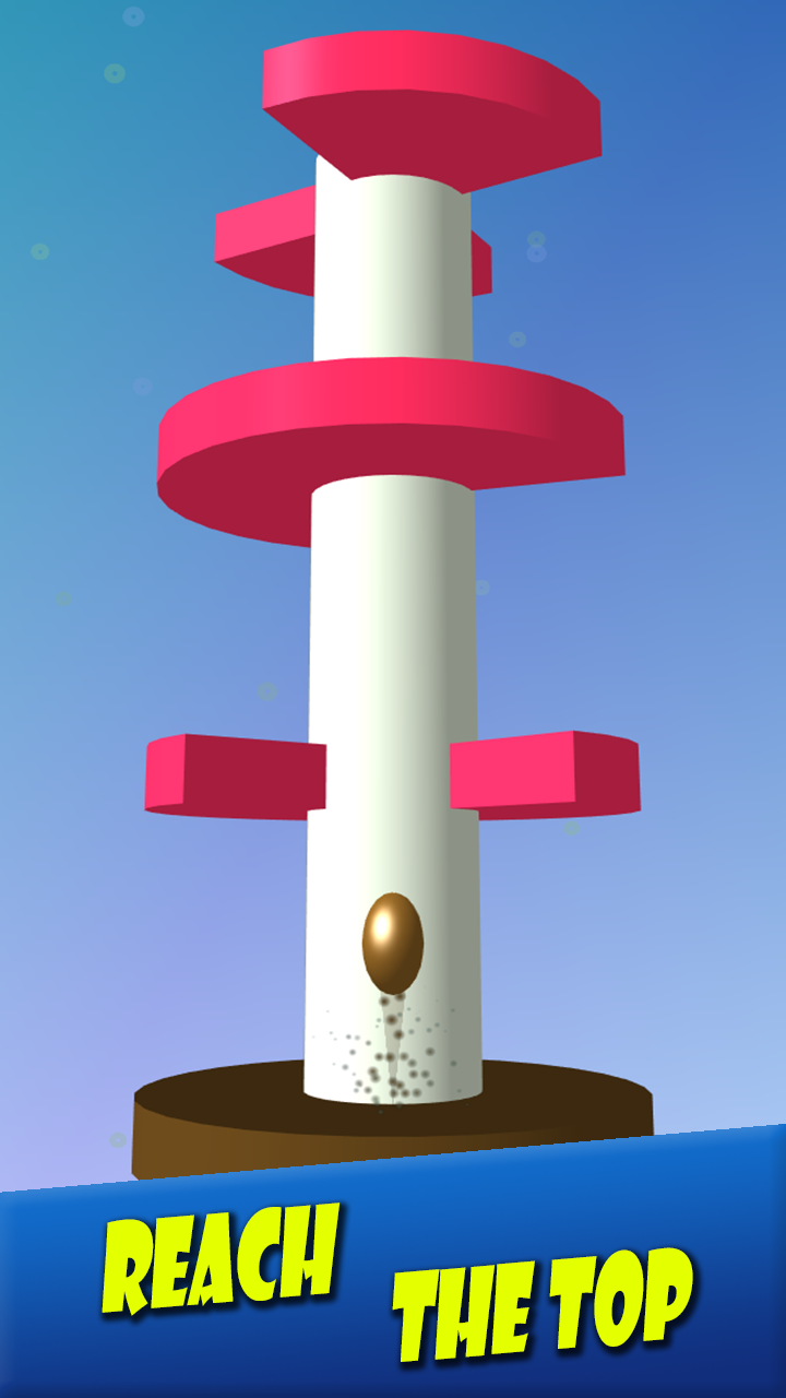 Captura de Tela do Jogo Rise On Top: Helix Ball Jump 2019