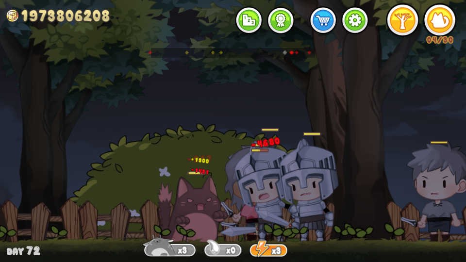 Cat in the woods Game Screenshot