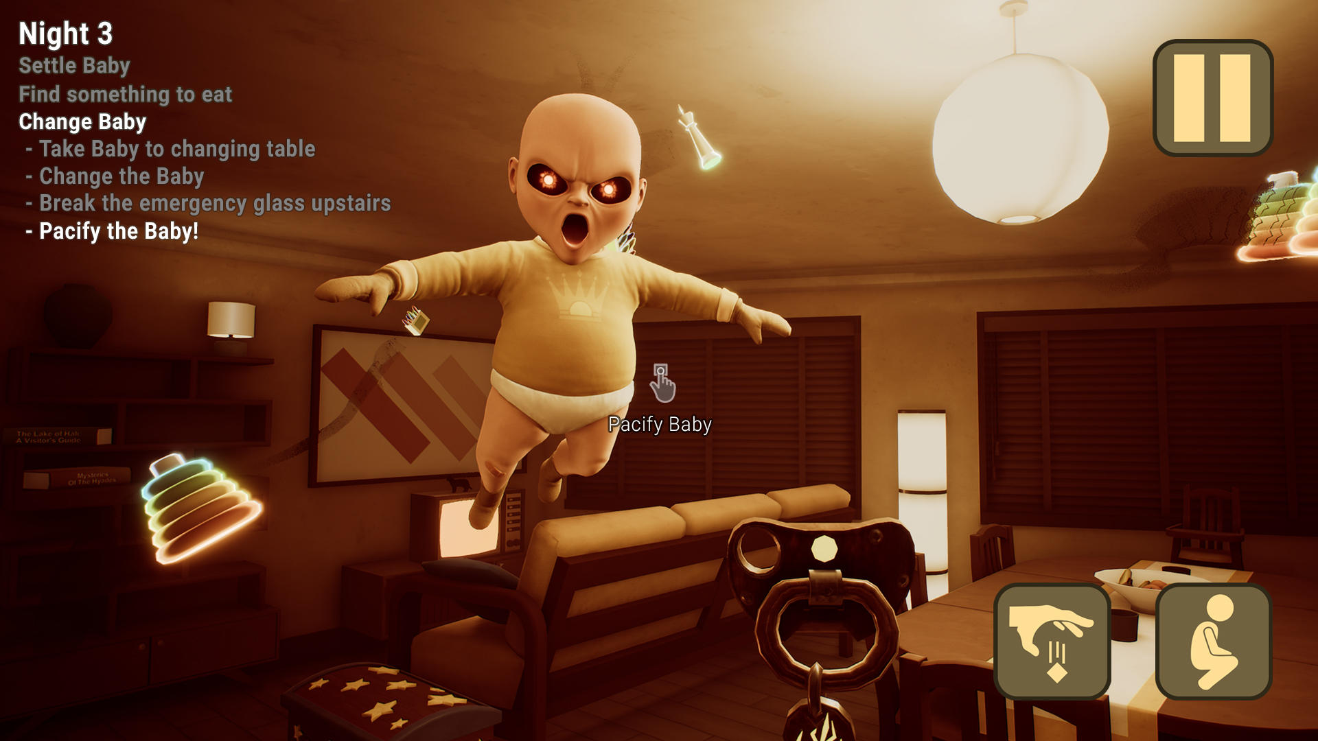 The Baby In Yellow Game Screenshot