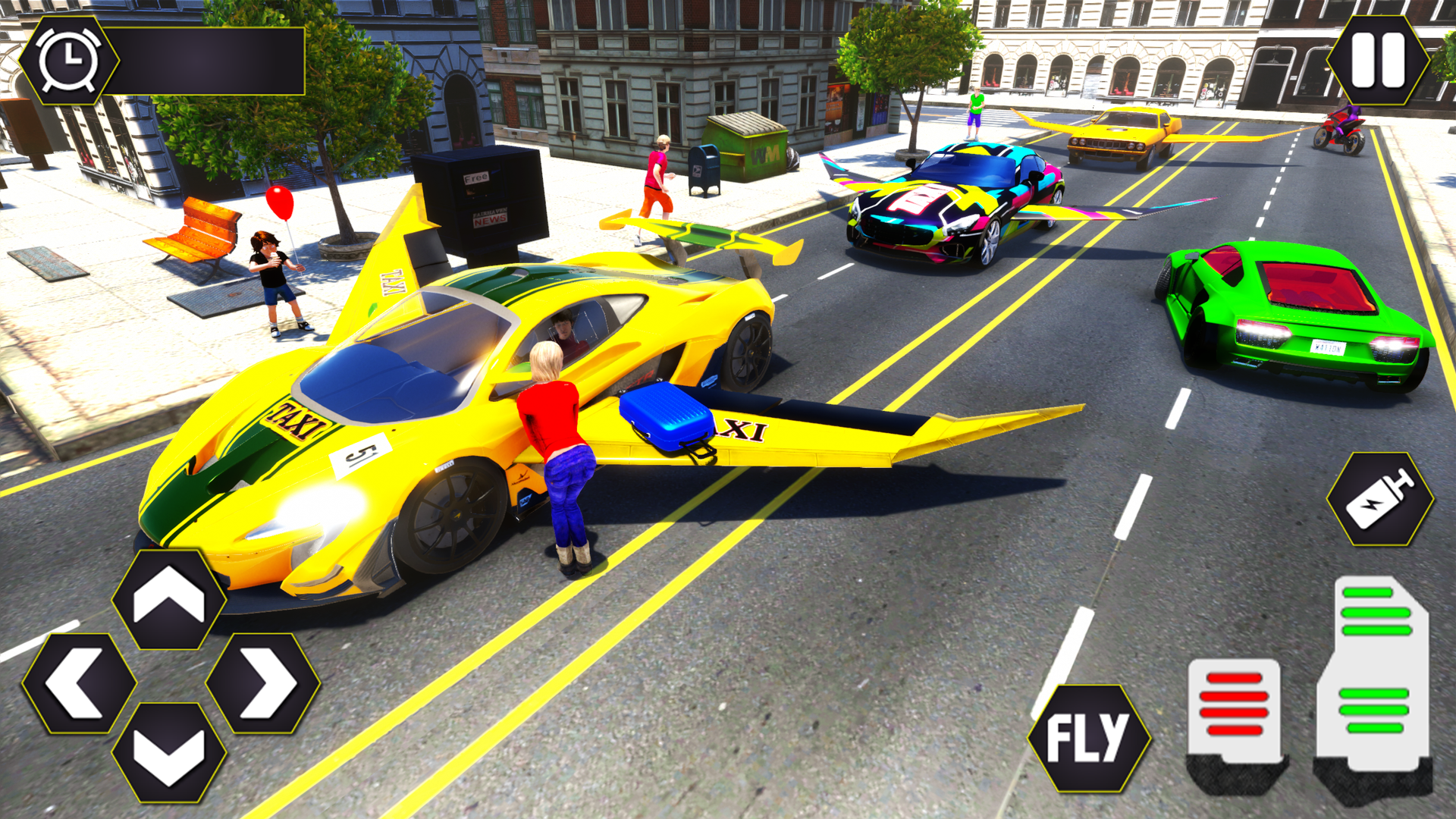 Flying Taxi Simulator Game 3D Game Screenshot