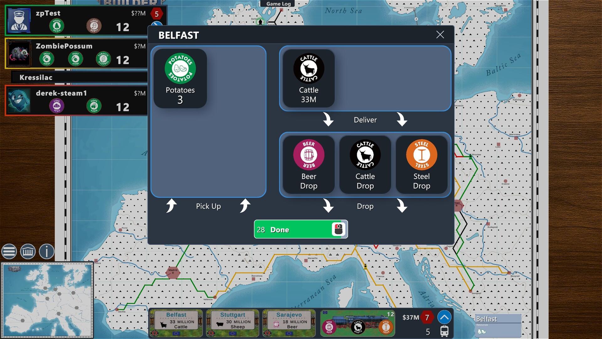 Empire Builder - Europe Game Screenshot