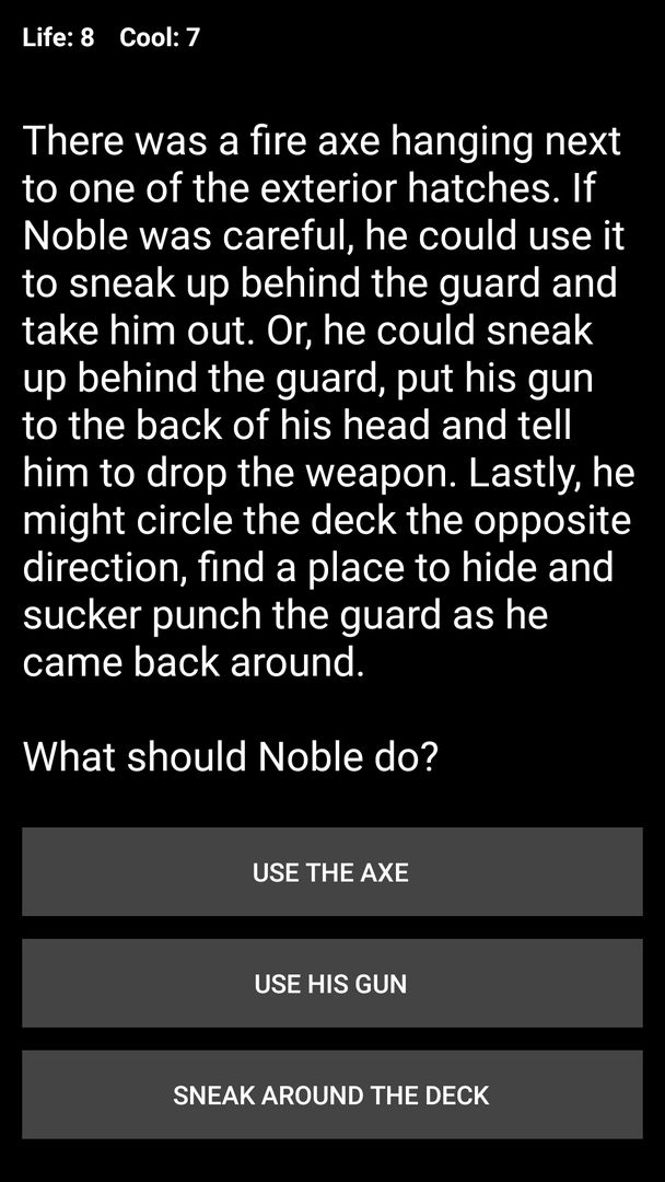 Noble Man (Text Adventure RPG) ภาพหน้าจอเกม
