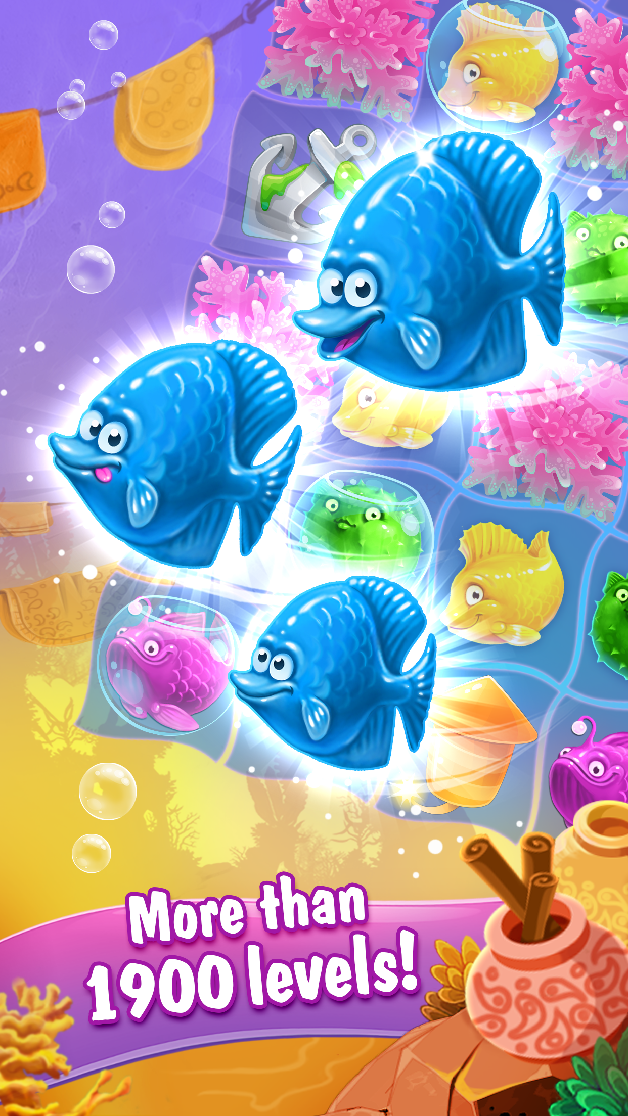 Viber Mermaid Puzzle Match 3 게임 스크린샷