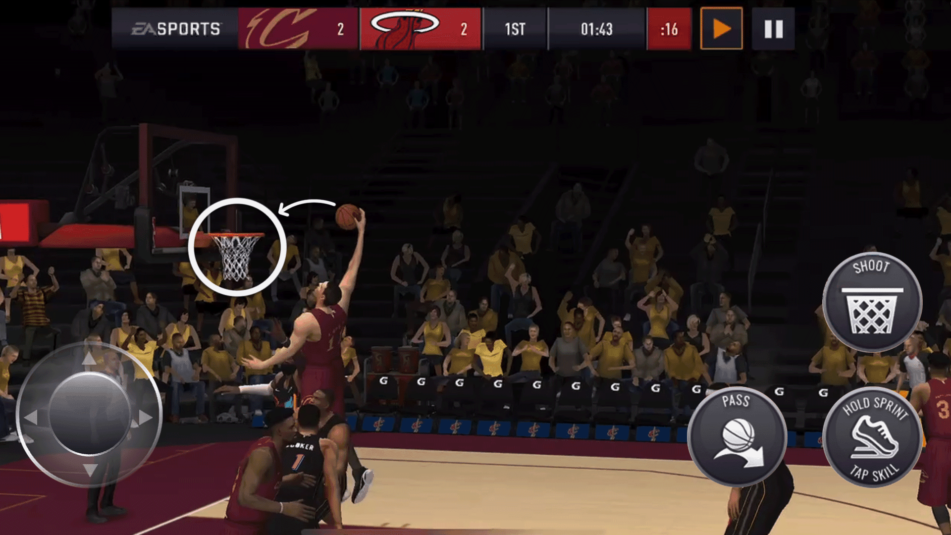Screenshot of NBA LIVE Mobile Basketball