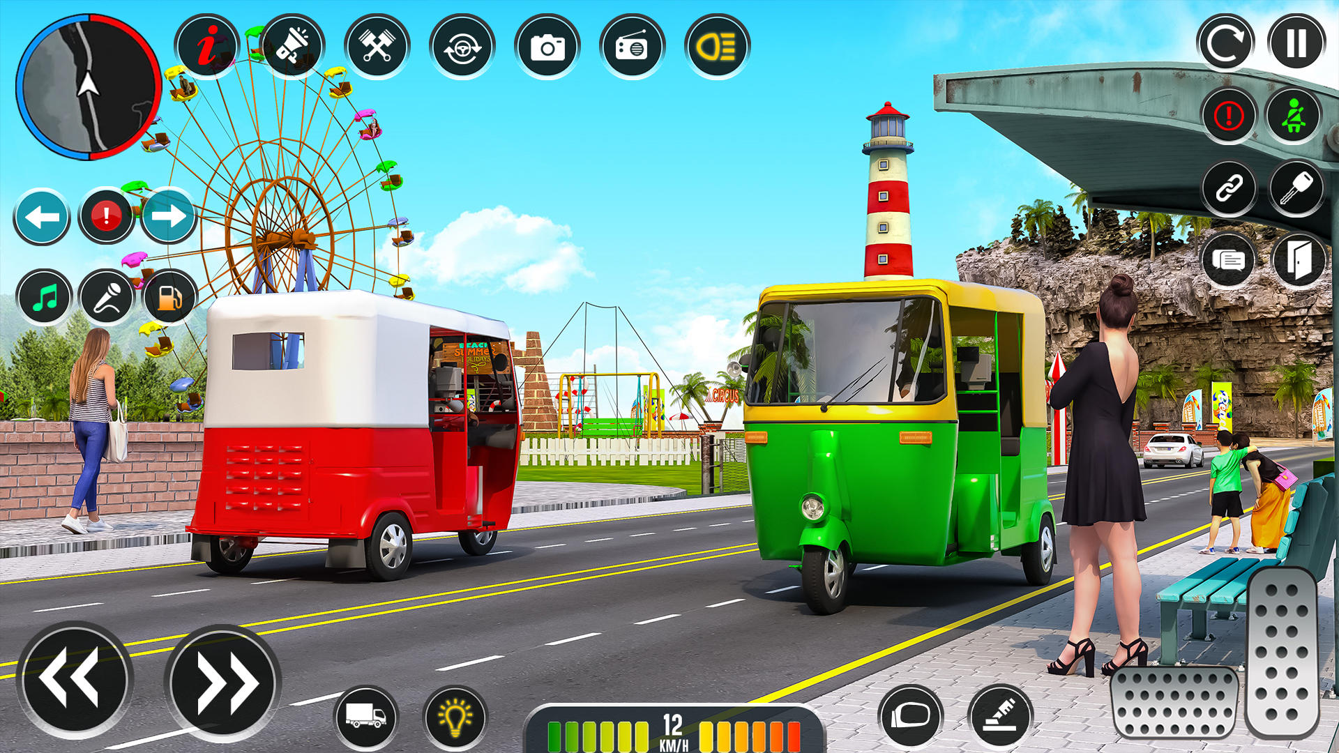 Screenshot of Real Rickshaw Game - Taxi Game