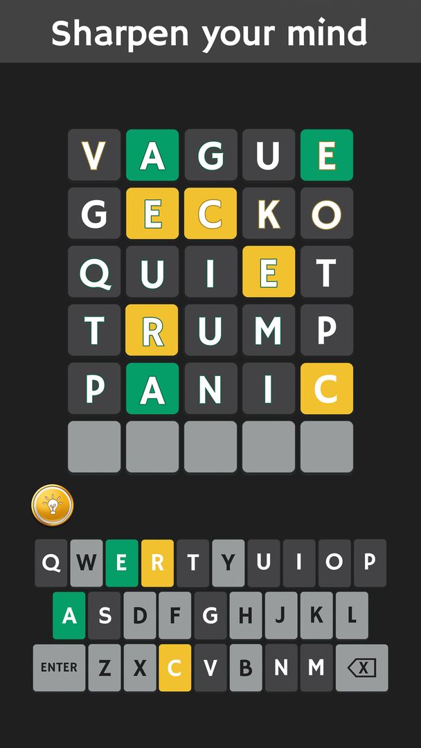Screenshot of Wordless: A novel word game