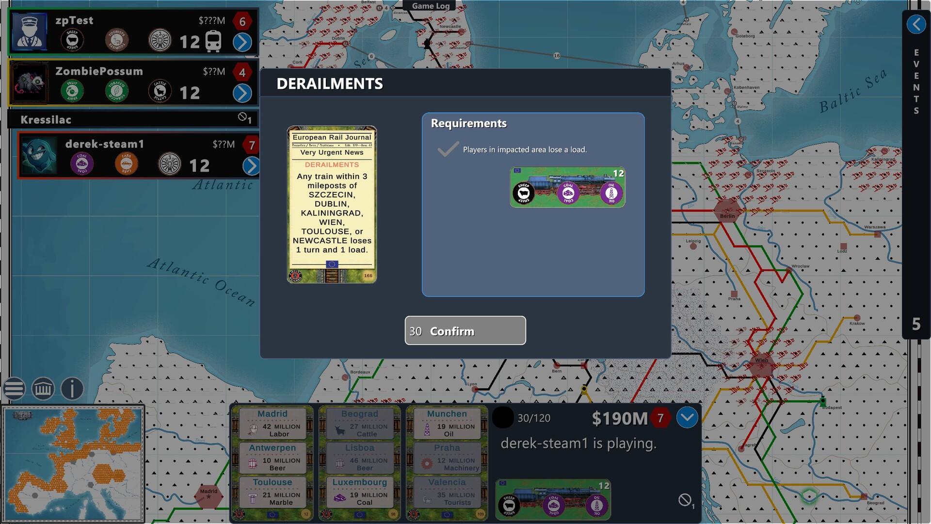 Empire Builder - Europe Game Screenshot
