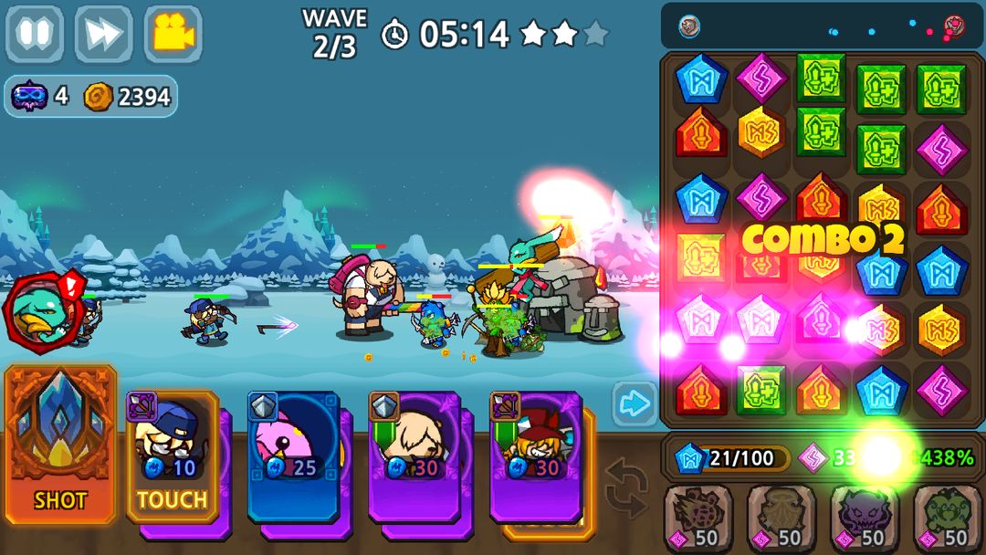 Screenshot of Puzzle & Defense: Match 3 Battle