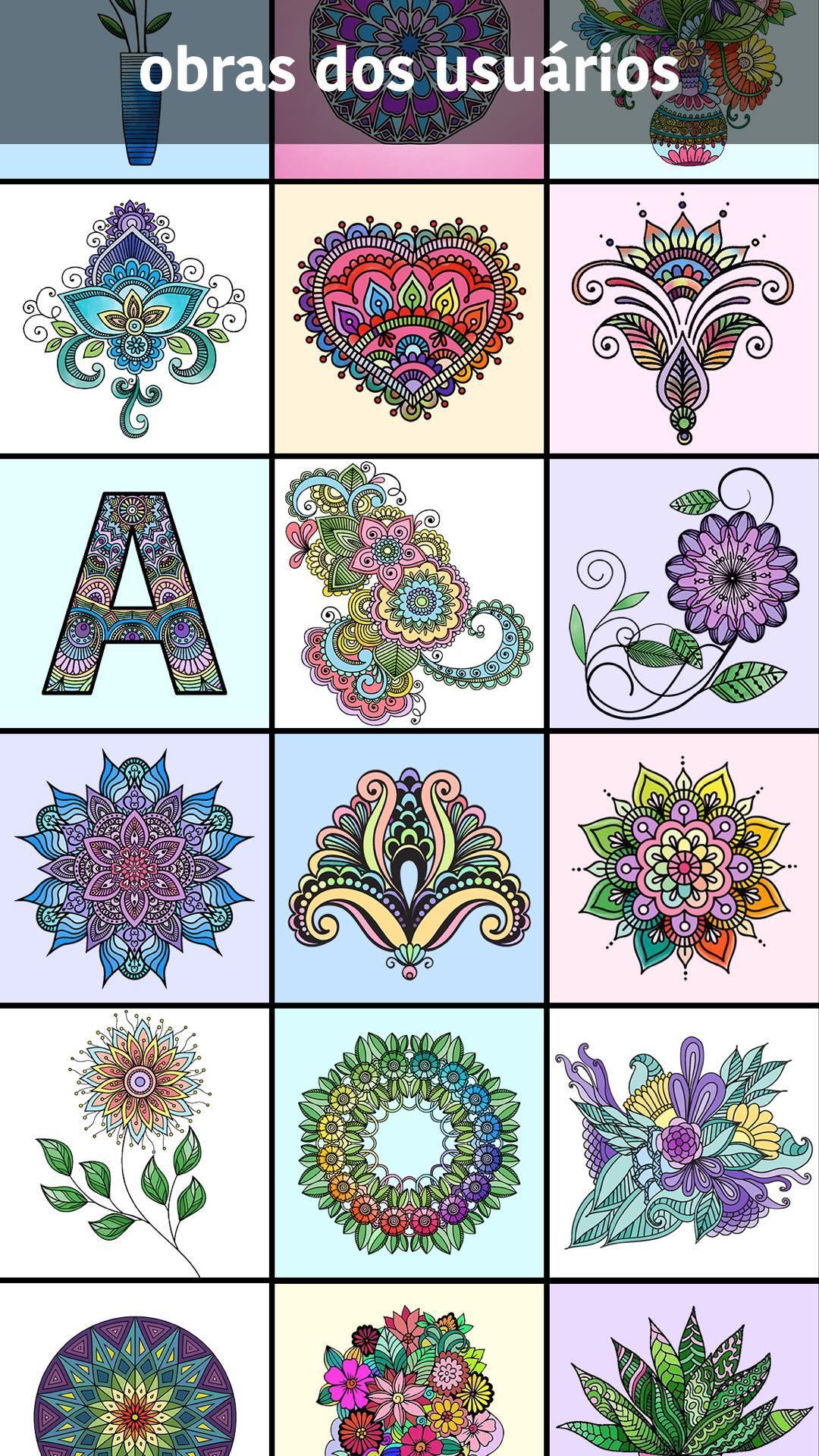 Captura de Tela do Jogo Mandala Coloring Book