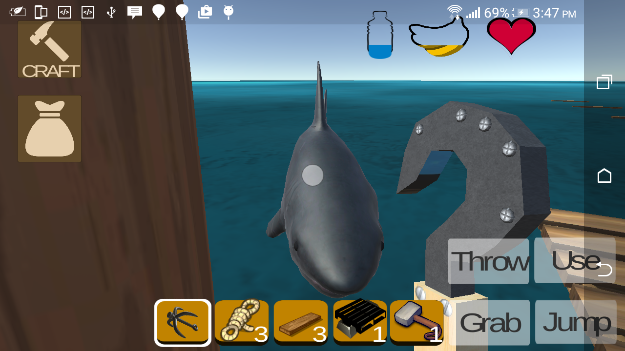 Raft Survival Craft.io Game Screenshot