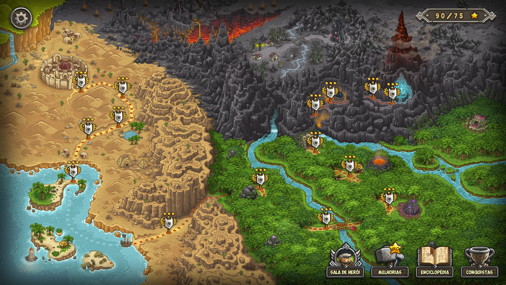 Captura de Tela do Jogo Kingdom Rush Frontiers - Tower Defense