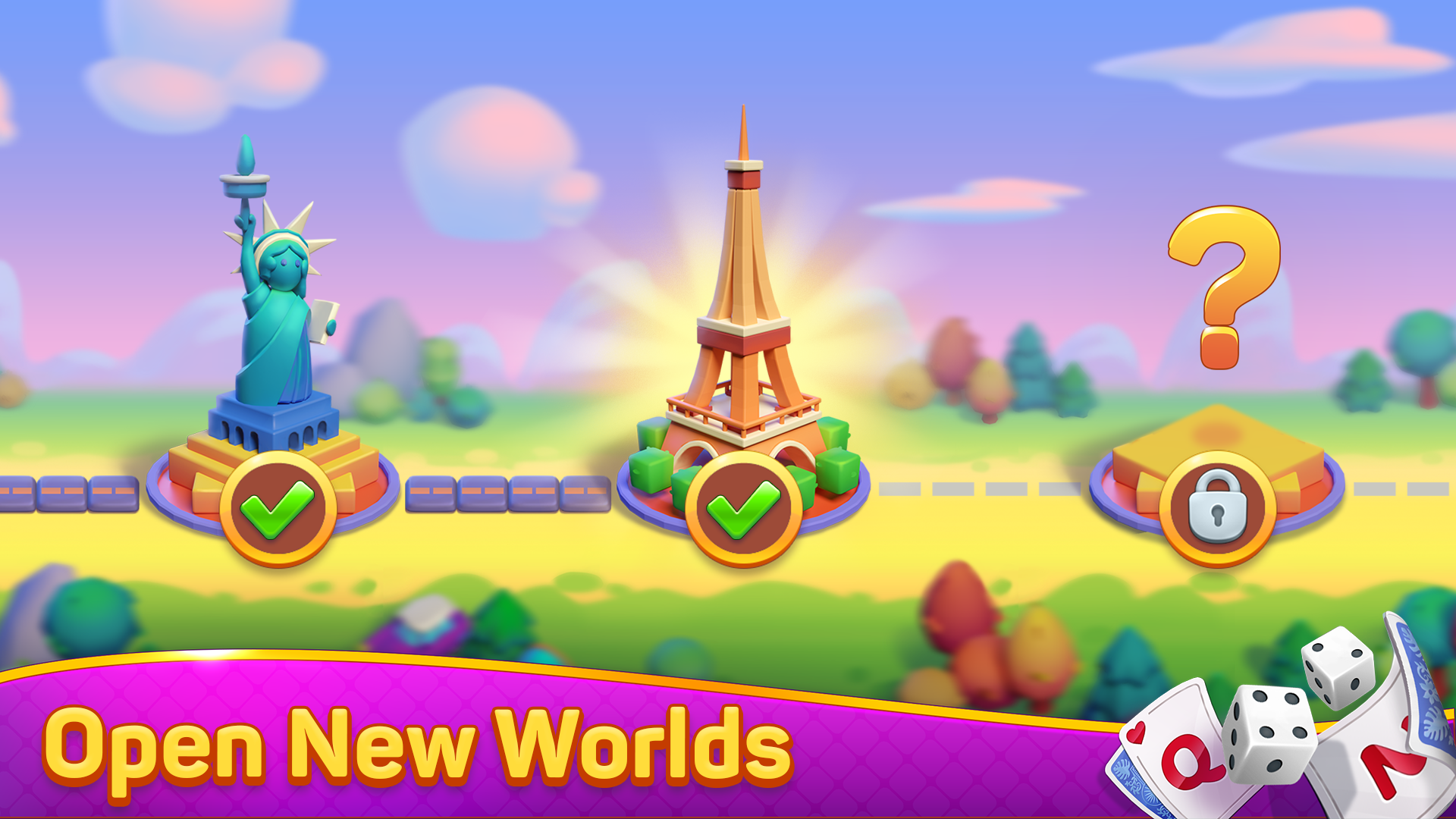 Cards & Dice: Solitaire Worlds Game Screenshot