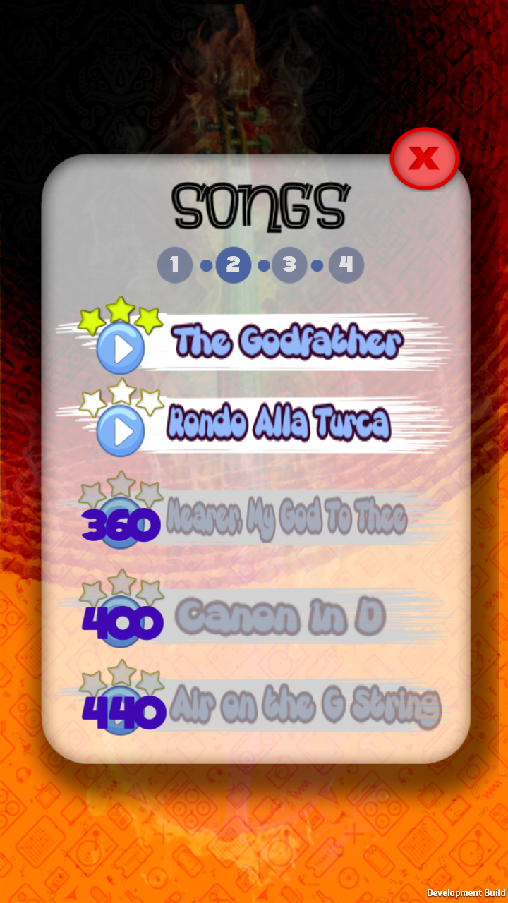 Violin Hero ゲームのスクリーンショット