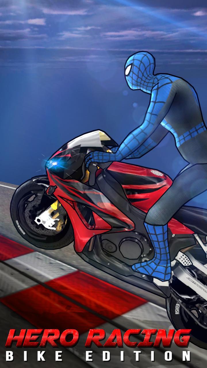 Spider Hero Racing : Bike Edition Game Screenshot