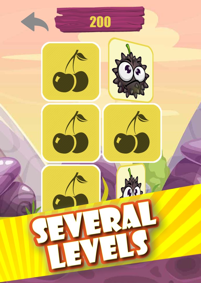 Funny Fruits Memory Game screenshot game