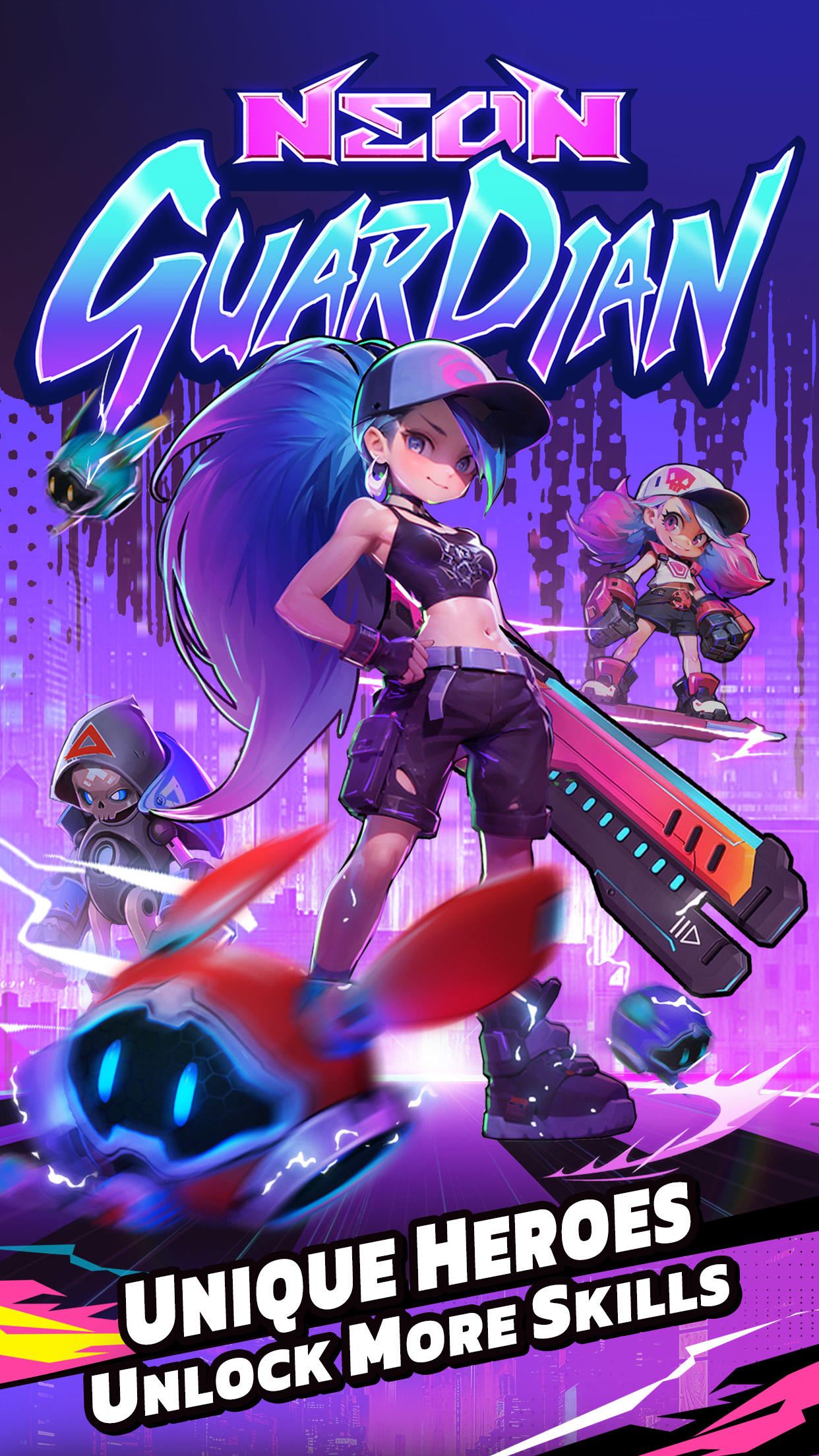 Neon Guardian Game Screenshot