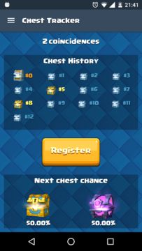 Chest Tracker Calculator Game Screenshot