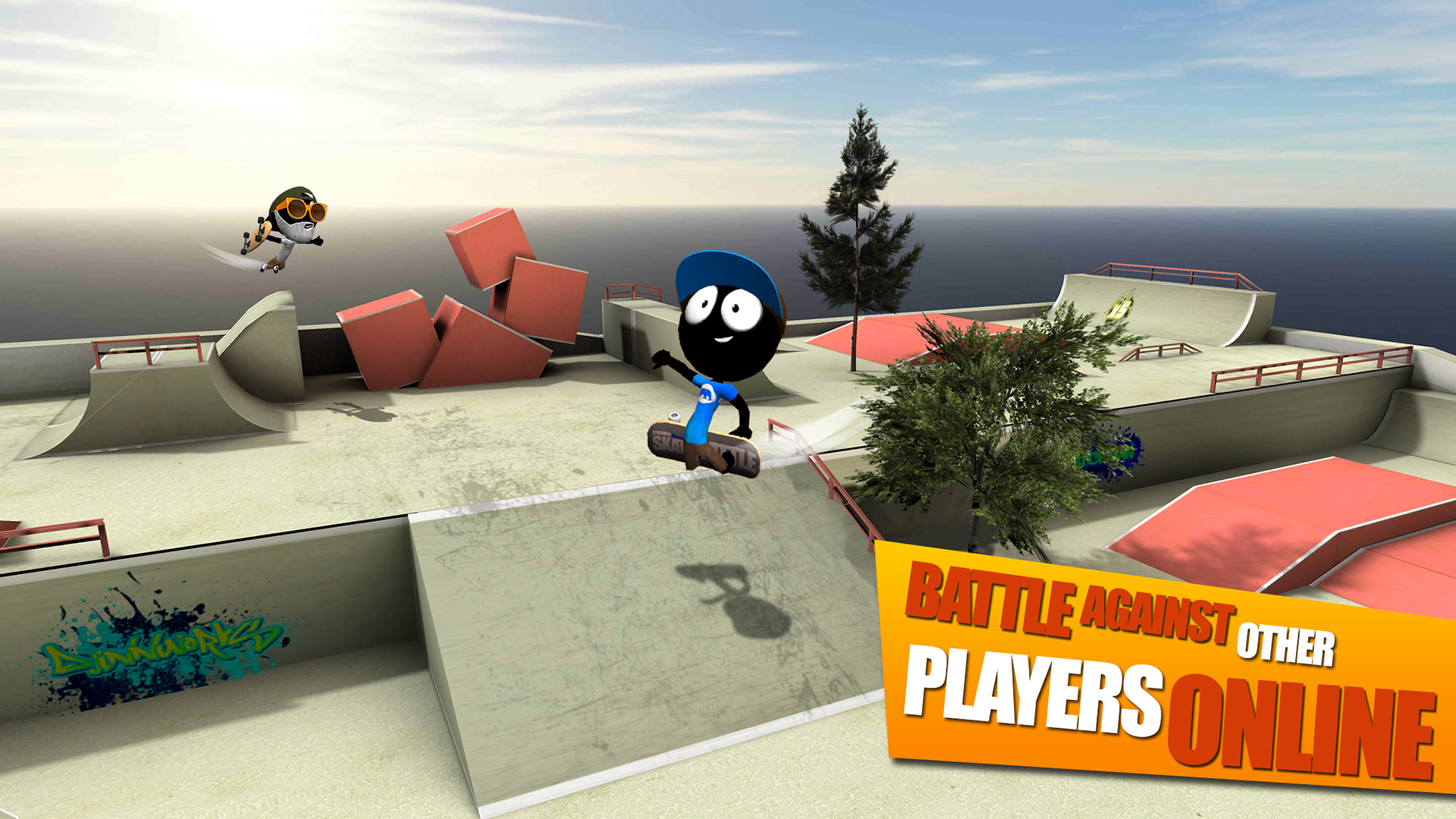 Stickman Skate Battle Game Screenshot