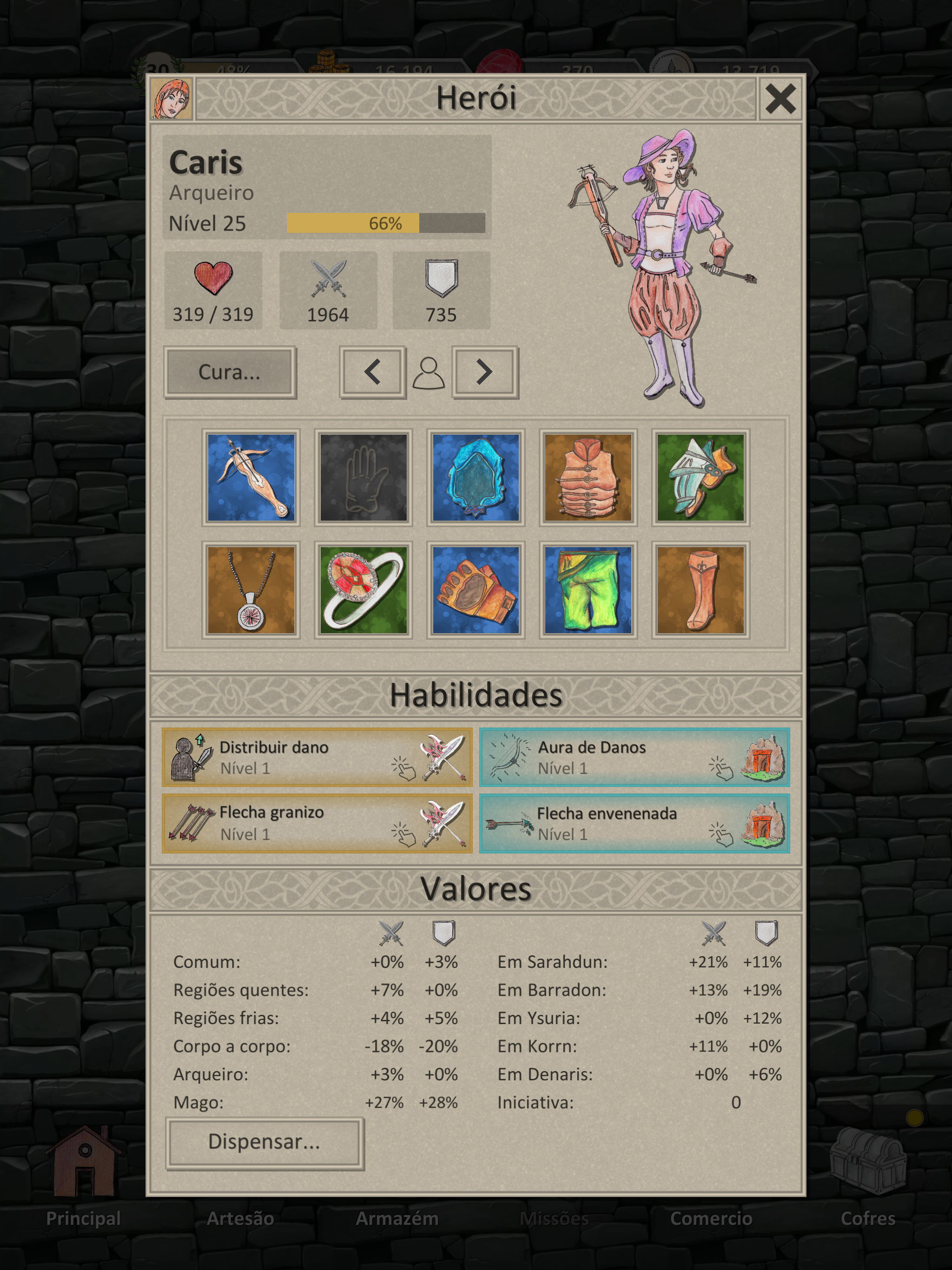Captura de Tela do Jogo Heroes and Merchants RPG