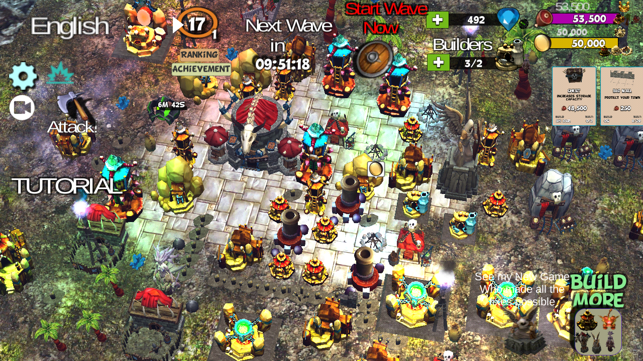 ☣️ Clash Of Orcs ⛺️ City Building Defense War TD Game Screenshot