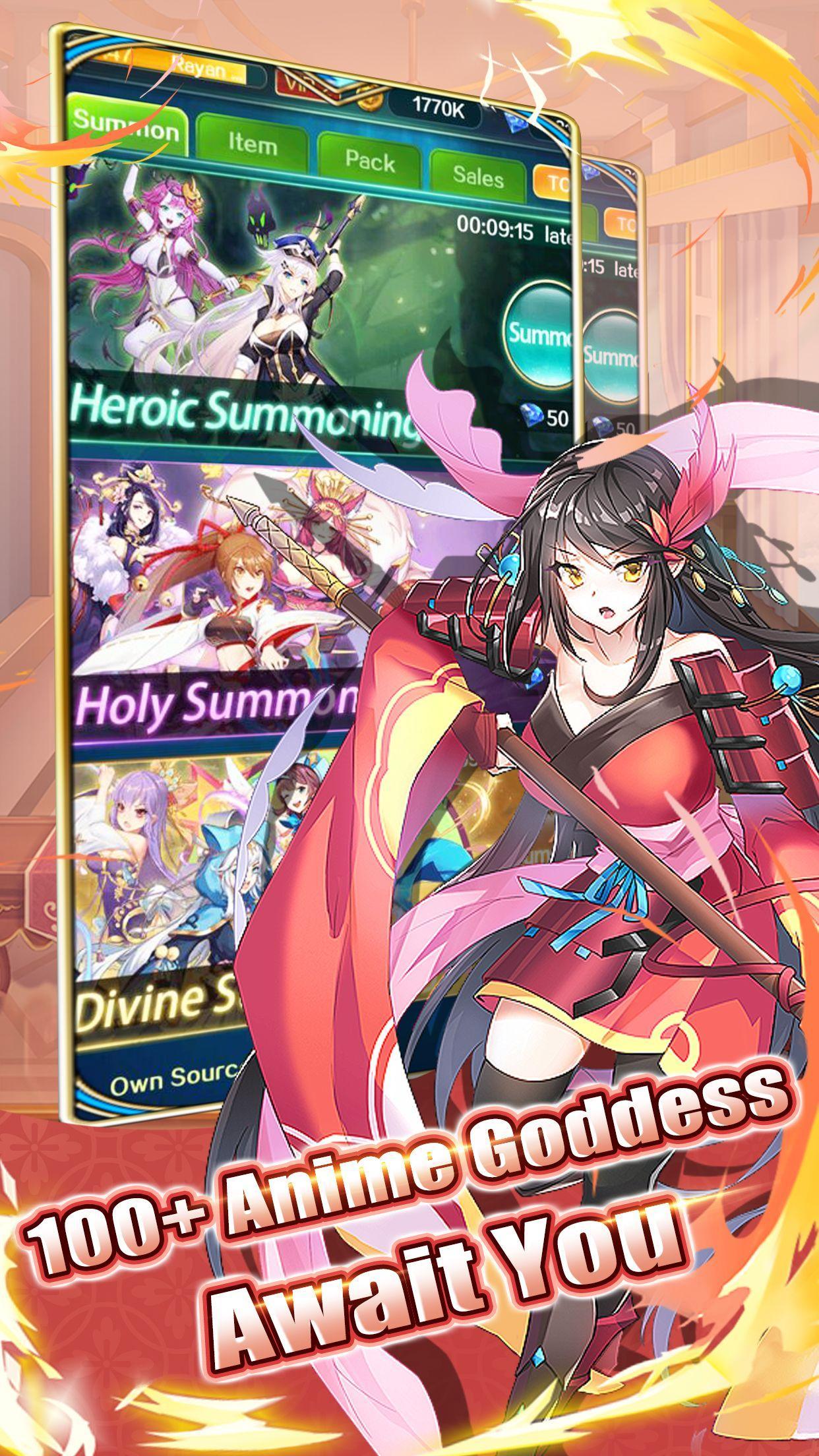 Sensual Goddess: Idle Battle Arena 遊戲截圖