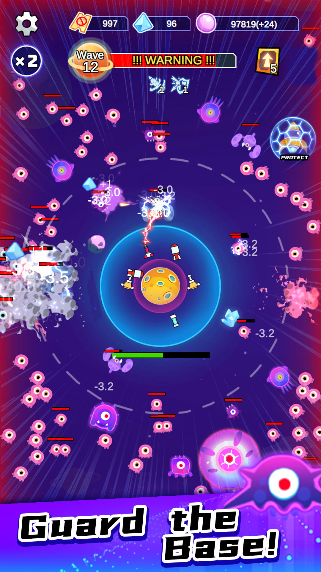 Space Defense: Tower TD Game ภาพหน้าจอเกม