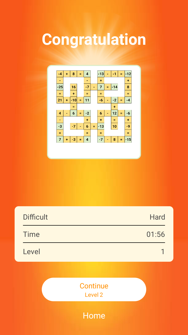 Скриншот игры Math Cross - Puzzle