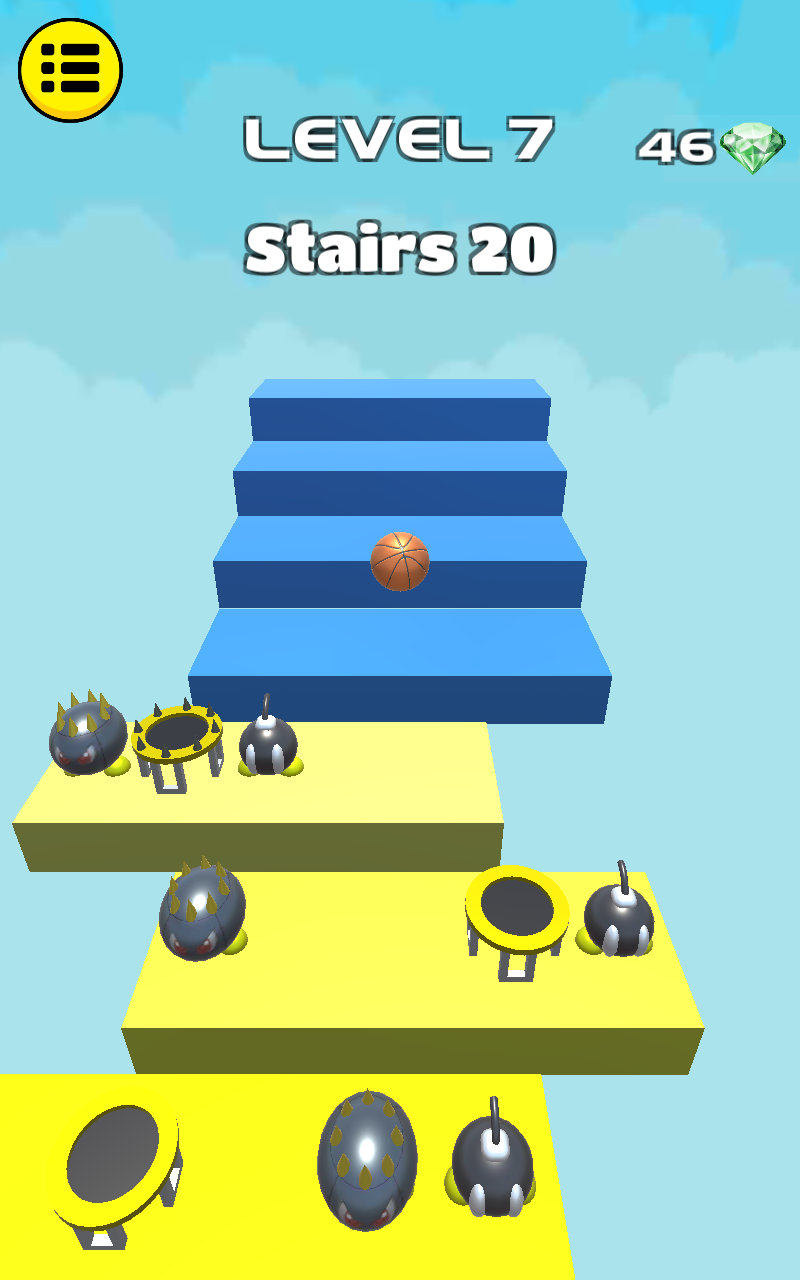 3D Dunk Stairs - Trampoline Hoop Basket Ball Game Screenshot