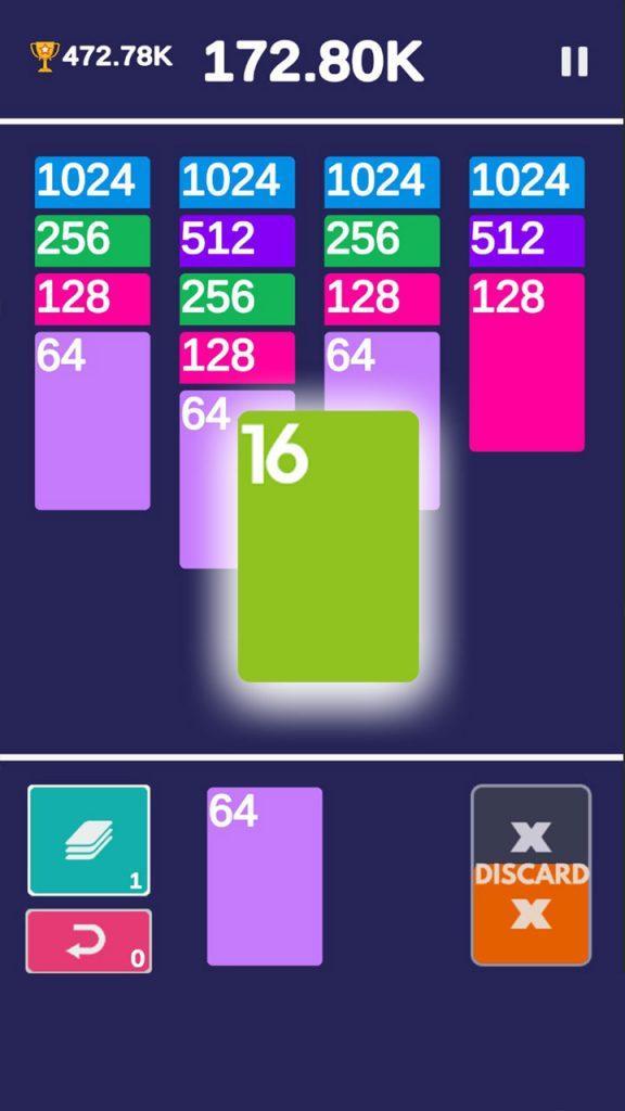 2048 Poker Solitaire! Game Screenshot