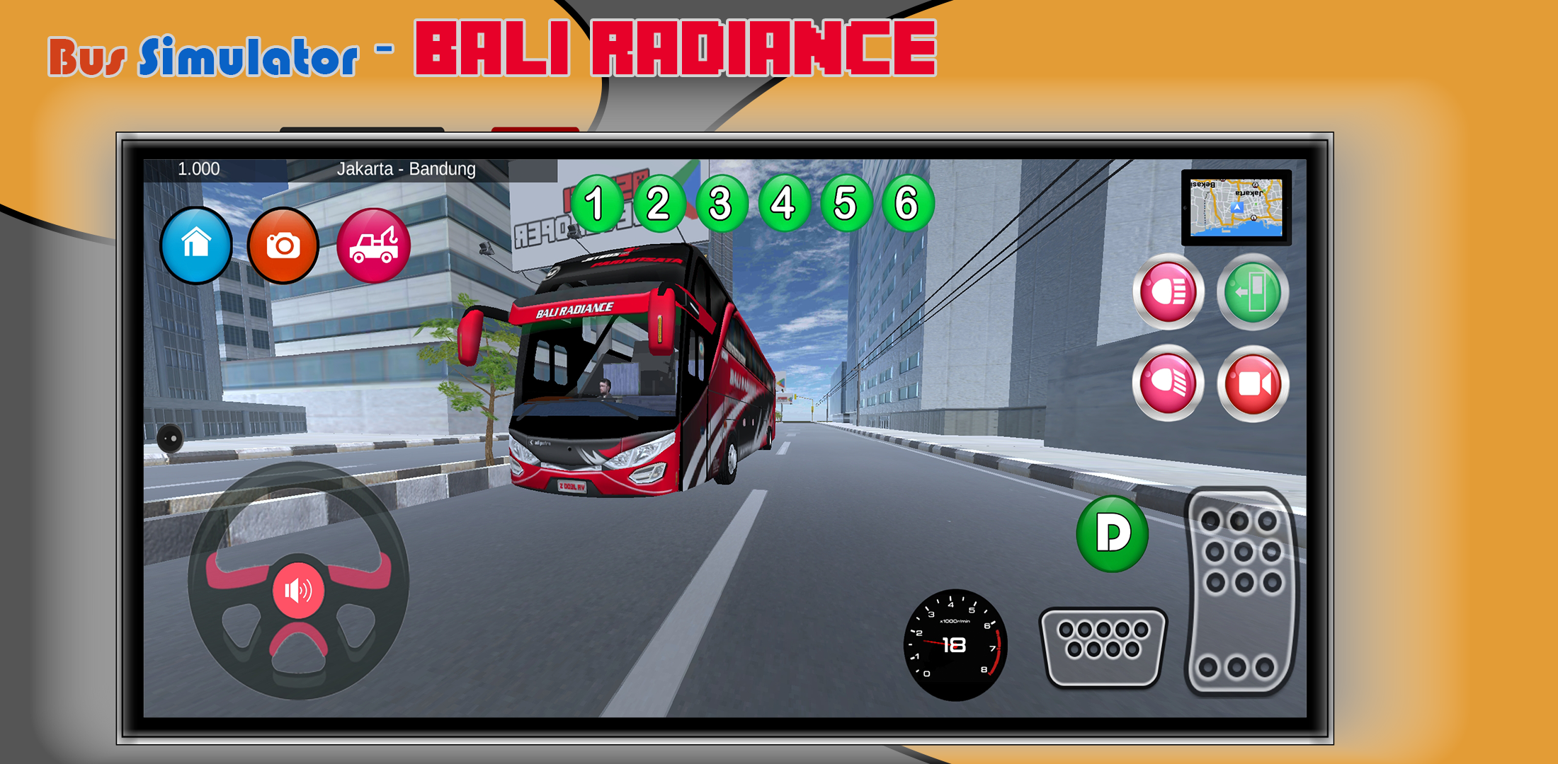 Cuplikan Layar Game Bus Telolet Bali Radiance