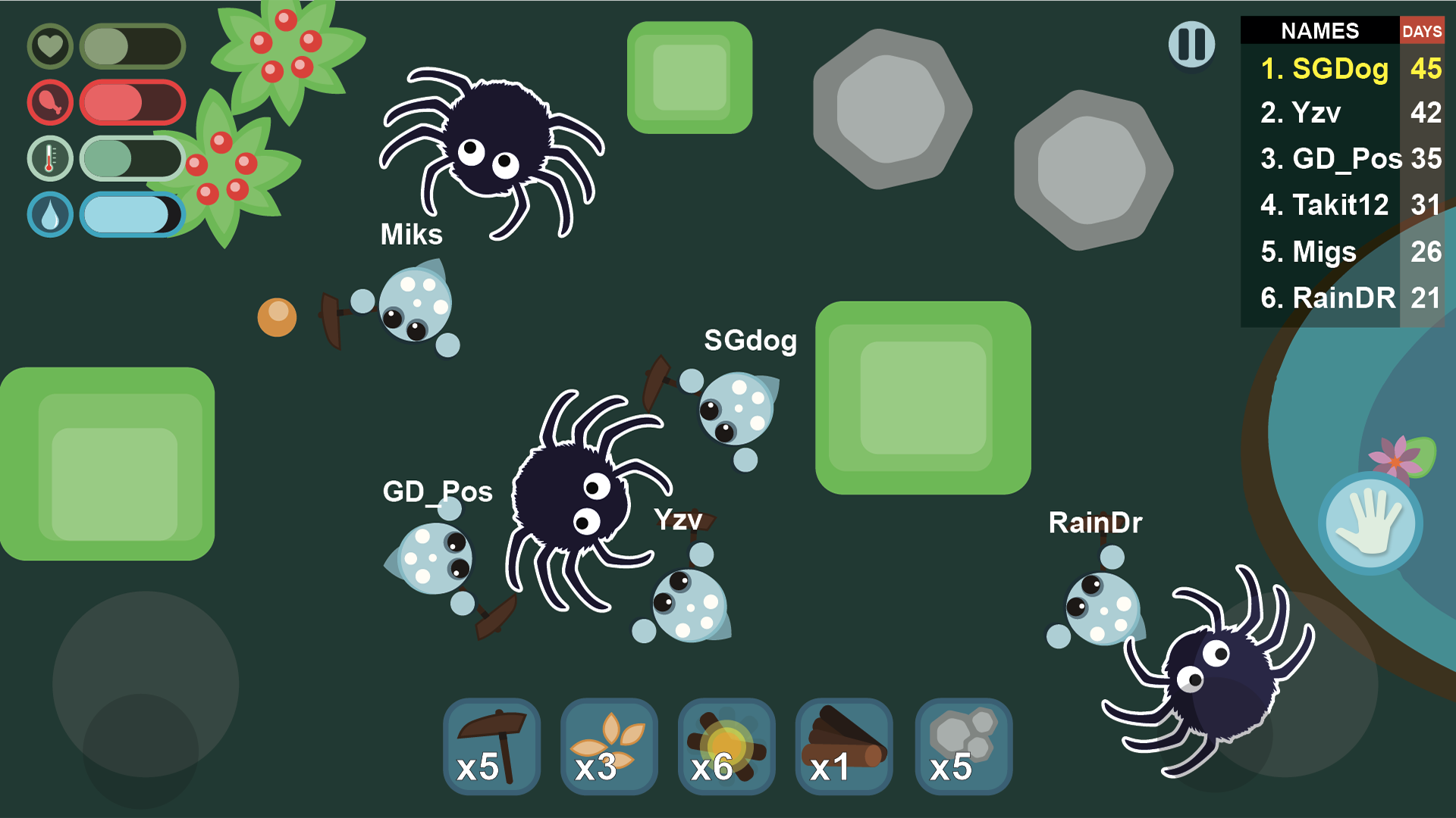 hunger.io online Game Screenshot