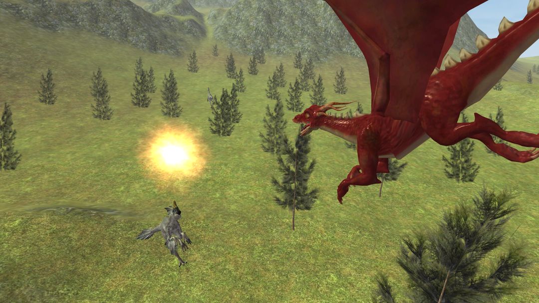 Flying Fire Drake Simulator 3D 게임 스크린 샷
