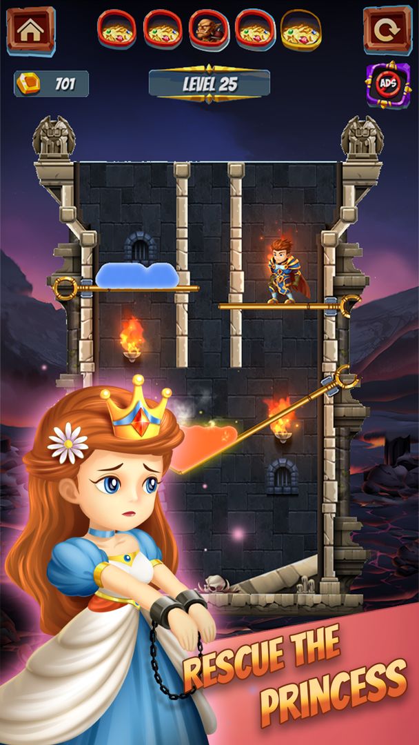 Save the Princess - Pin Pull & Rescue Game遊戲截圖