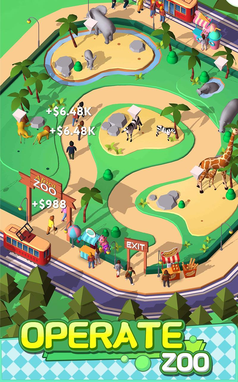 Screenshot 1 of Idle Animals Kingdom - Чудо-магнат зоопарка 