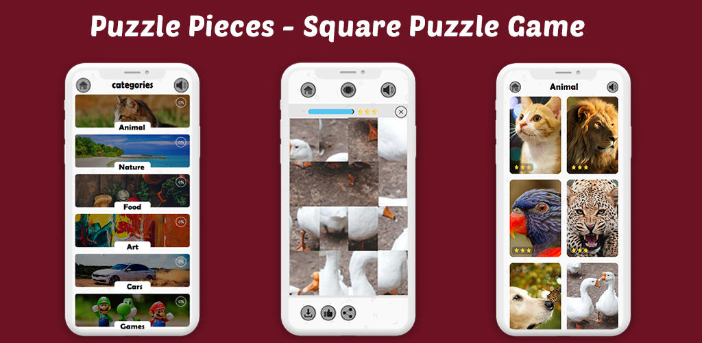 Puzzle Pieces - Square Game のビデオのスクリーンショット