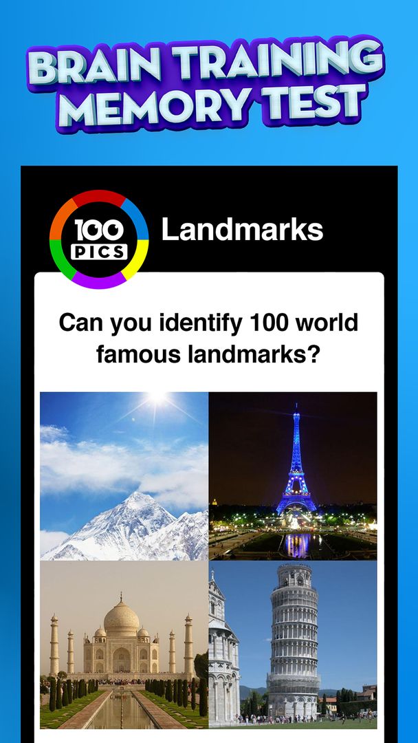 100 PICS Quiz screenshot game